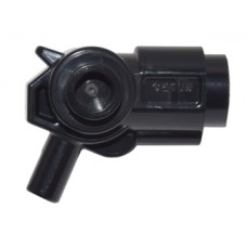 Part 24144 Black Minifig, Weapon Gun, Blaster with Recessed Studs on Sides and Inside Axle Holder 